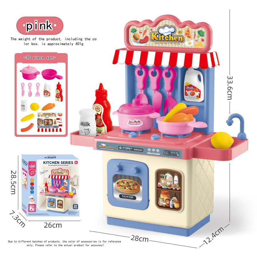 Kid's Play Kitchen Set Cooking Toy for Boys and Girls
