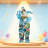 Handcrafts Ceramic Clown Doll with Vibrancy Costume Poseable Design Decorative Figure Doll For Holiday Office Decoration