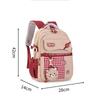 Primary School Students School Bags for Grades 3-6 Cartoon Color Blocked Travel Backpacks for Girls In Junior and High School
