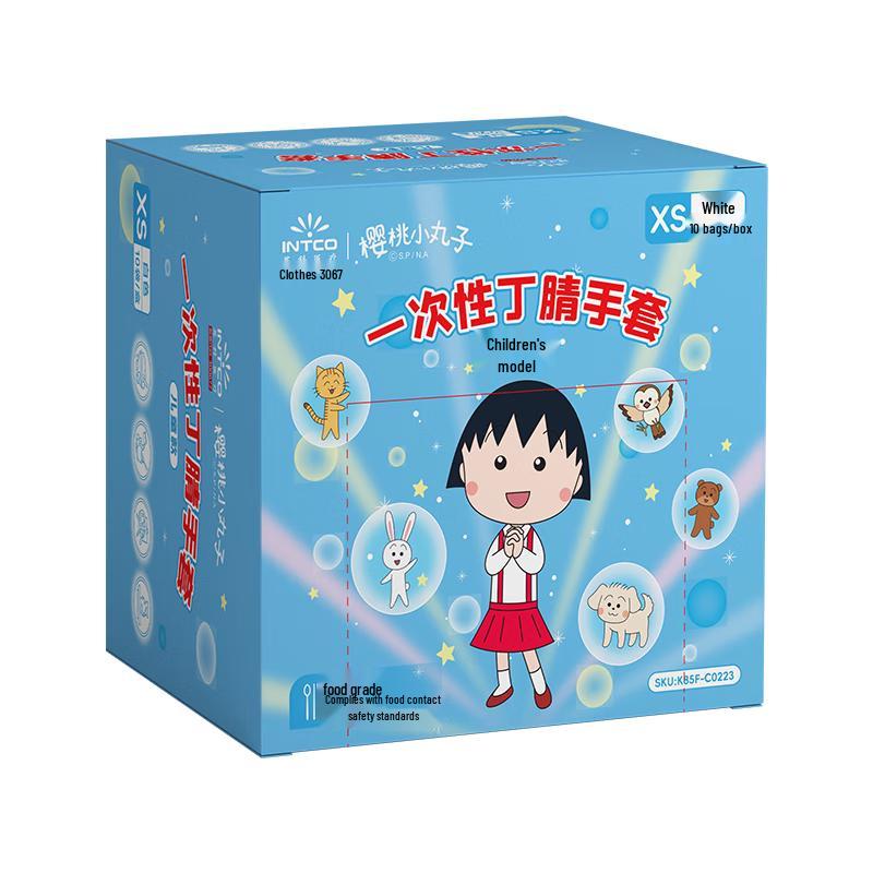 Inco Детские нитриловые перчатки Chibi Maruko-chan пищевого качества