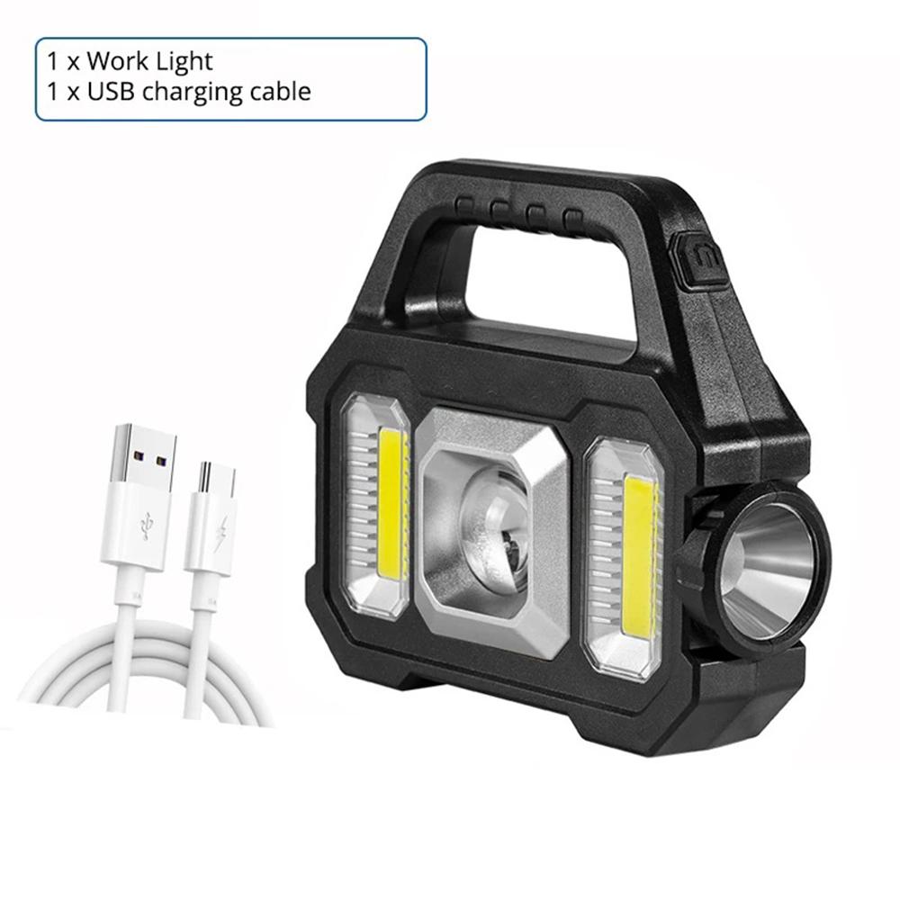 Multi Functional Searchlight Portable Light High-Power COB Outdoor Flashlight Solar Charging Strong Light Ultra Bright Long