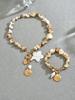 Collier Bracelet Perles Coquillages Style Bohème Vintage Breloque Coquillage Bijoux Cadeau Vacances d'Été Plage pour Femmes
