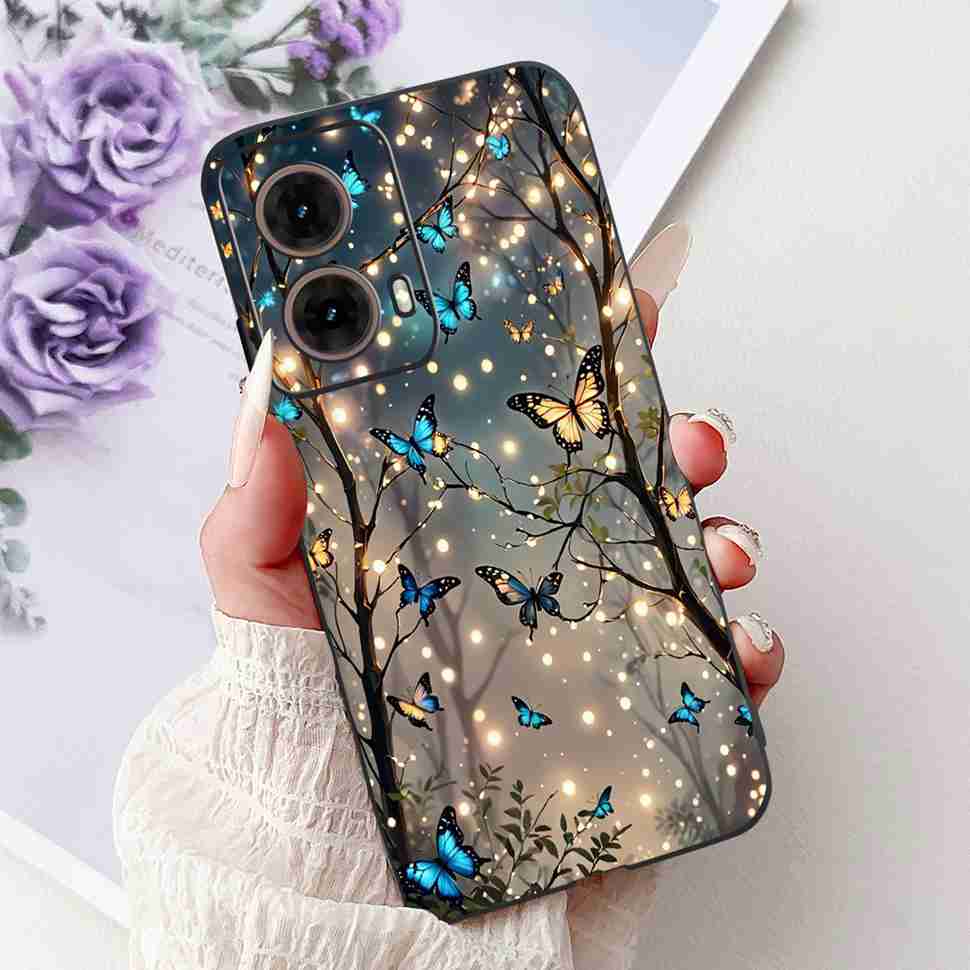 For Motorola Moto G85 5G 6.67" Case Sweet Love Flower Soft Silicone TPU Cover For Moto G85 G 85 XT2427-3 Shockproof Shell Bumper