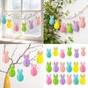 6Pcs Easter Party Decoration Set With Hanging Rabbit Fashion Spring Party Decors For Family Gathering School Event