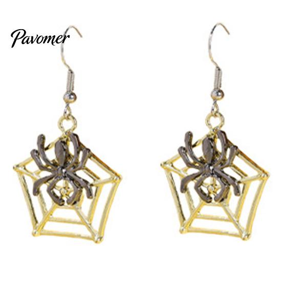 Kostümparty Ohrschmuck 1 Paar Halloween-Ohrringe für Damen, Skelett Spinne Kürbis Detaillierte Legierungsanhänger Geist Fledermaus Ohrhänger, Gothic