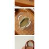 First Layer Cowhide Handheld Women's Bag, High-end Niche Design, Shell Bag, Simple and Versatile Mini Messenger Bowling Bag