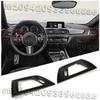 For BMW 1 2 Series F20 F21 F22 F23 2017-2019 ABS Carbon Fiber Center Console Side Air Conditioning Vent Outlet Frame Trim
