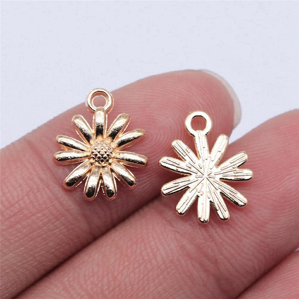 Charms Small Flower Pendants Wedding Jewelry Findings QC116