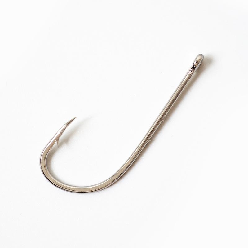 High Carbon Steel Fishing Hook 500pcs/bag Long Shank Fish Hook With 2 Barbed Bait Hook with Hole