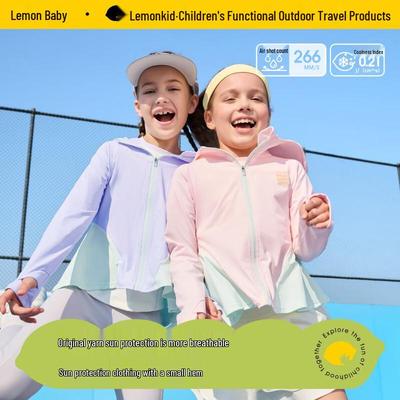 Lemonkid Girls' Ruffle Hem Cooling Sun Protection Jacket