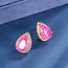 Jewelry Copper Bottom Gold-Plated Wind Simulation Color Treasure Color Separation Electroplating Pendant Set