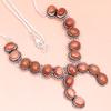 Necklace Red Sunsitara Gemstone Ethnic Style Silver Jewelry 18-20''