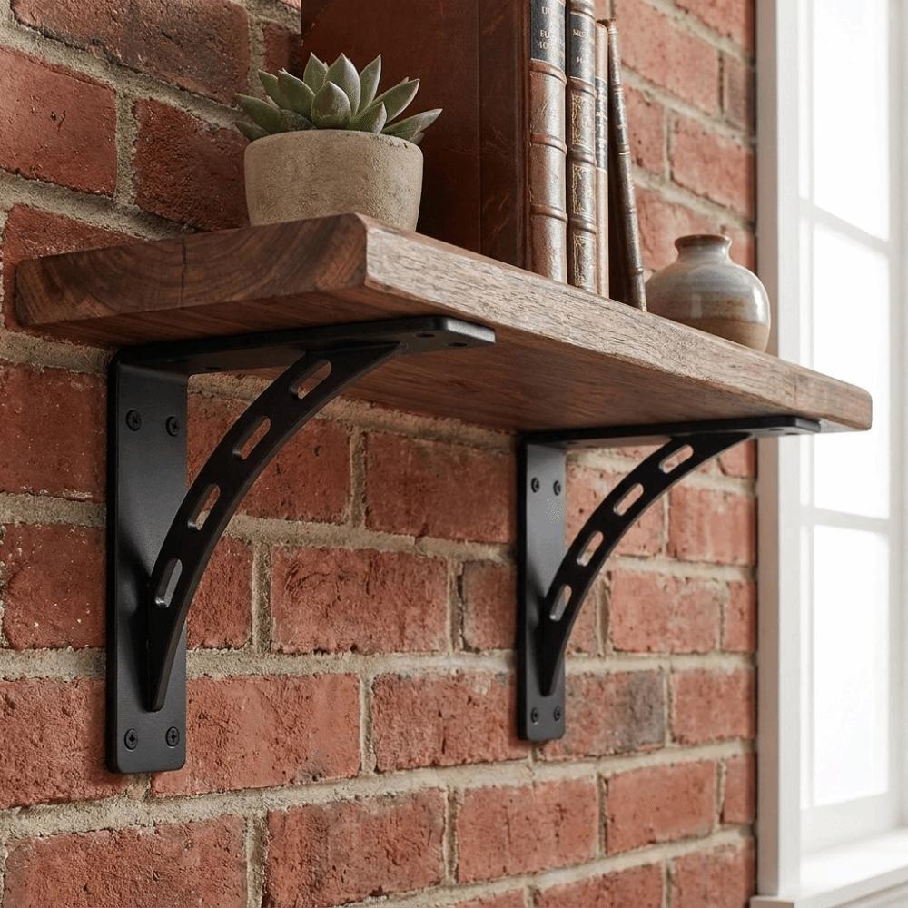 Middle Hole Floating Shelf Bracket Triangular Design Hidden Shelf Bracket Storage Shelves