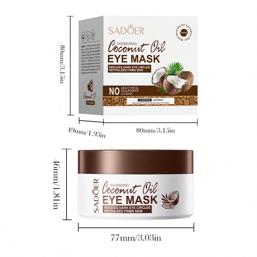 

Coconut oil eye mask for puffy eyes moisturizes skin reduces dark circles and fine lines improves elasticity 1