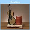 Resin Violin Classic Pen Organizer For Desktop Decoration In Living Room Study