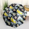 1pc Batman Pattern Automatic Folding Umbrella - Compact 8-Rib Design, Durable Plastic & Iron, Daily Use F104002