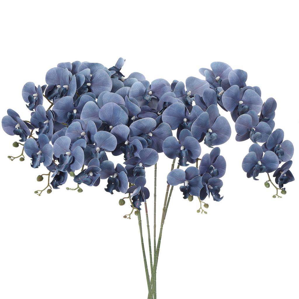 6pcs Artificial Orchid Stems 41" 9 Heads Faux Phalaenopsis Flowers Real Touch Fake Orchid Flower Branch for Vase Home Wedding