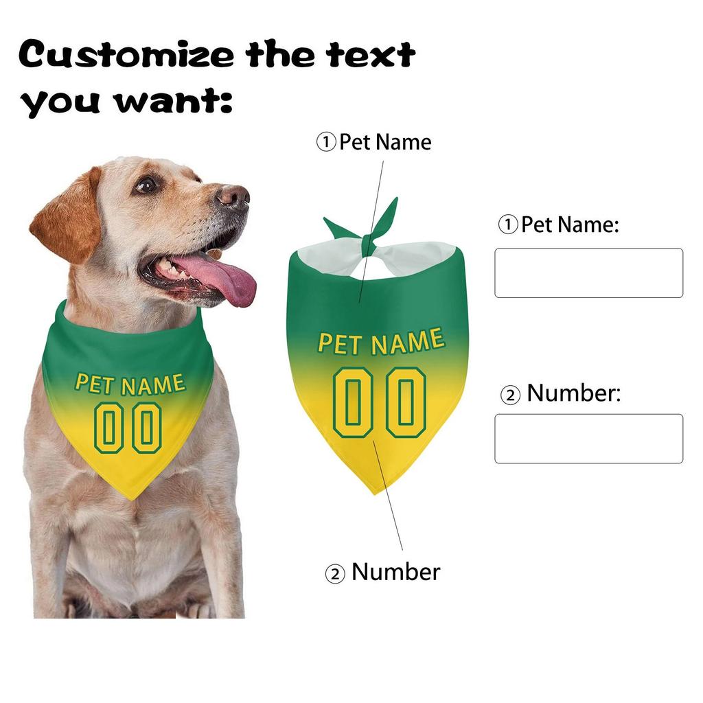 Personalized Dog Bandana With Name Number Custom Dog Bandana Pet Scarf For Puppy Small Medium Cats