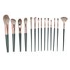 Set 14 Pennelli Trucco Polvere Correttore Fard Ombretti Blush con Verde St
