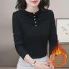 Women's Double-Sided Velvet Bottoming Shirt, Korean Style, Warm and Loose Fit for Middle-Aged, Plus Size, Autumn/Winter.