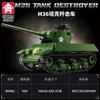 WK2 US M36 Jagdpanzer Bausteine Pädagogisches Konstruktionsspielzeug Geburtstagsgeschenk Sammleredition Montagespielzeug DIY Spielzeug