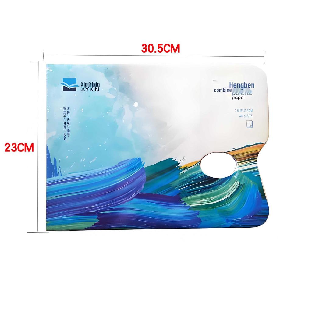 Xinyixin Dual-Sided Tearable Palette for Art Students, No-Wash, Peelable, Suitable for Watercolor and Acrylic Painting.