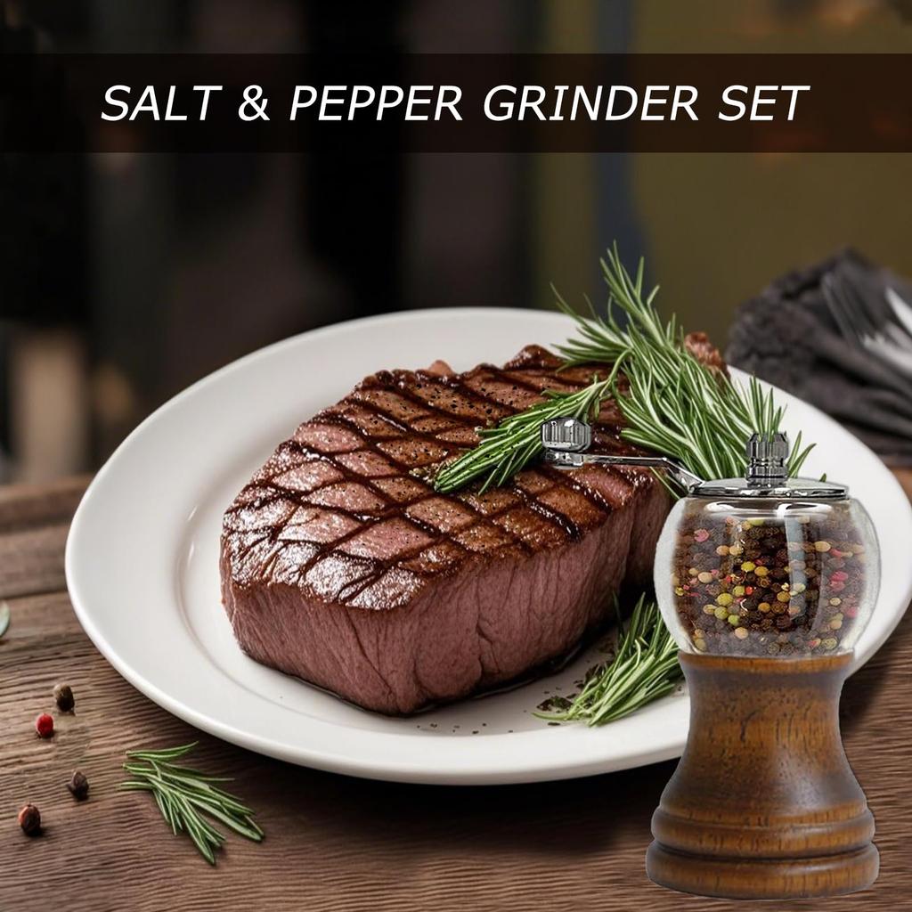 Salt and Pepper Polishing Machine Manual Pepper Polishing Salt Polishing Machine Can Be Used Wooden and Acrylic Zinc Alloy Coarse Ceramic Core Can Be