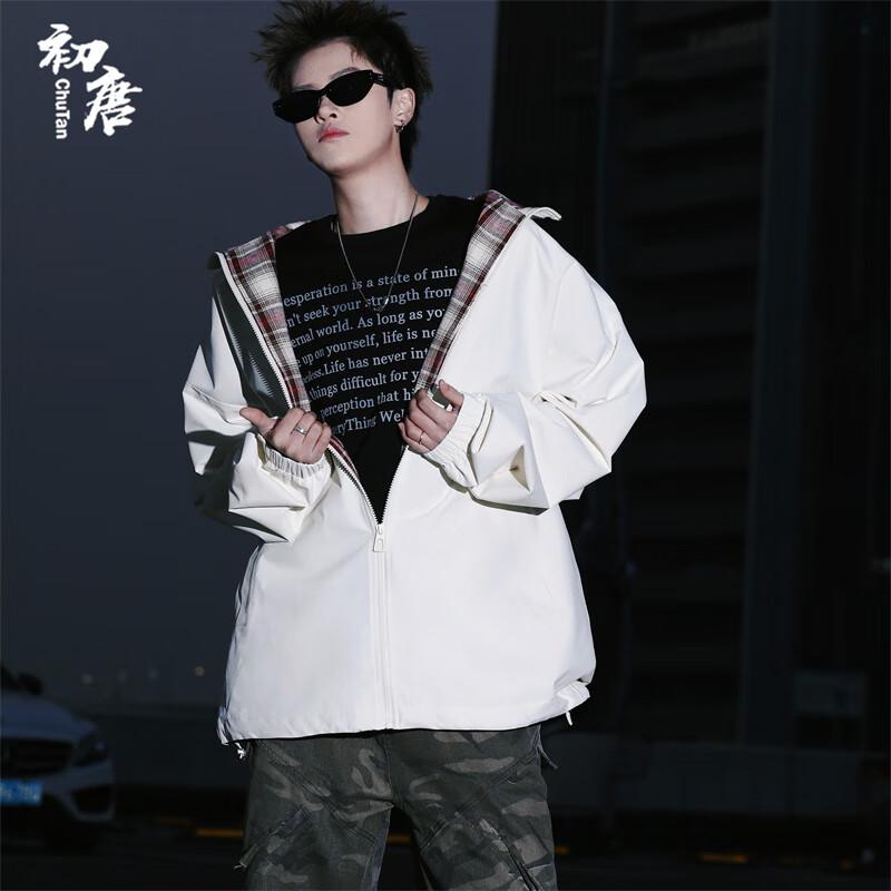 

Men s Loose Fit Stand-Collar Plaid Jacket 4XL