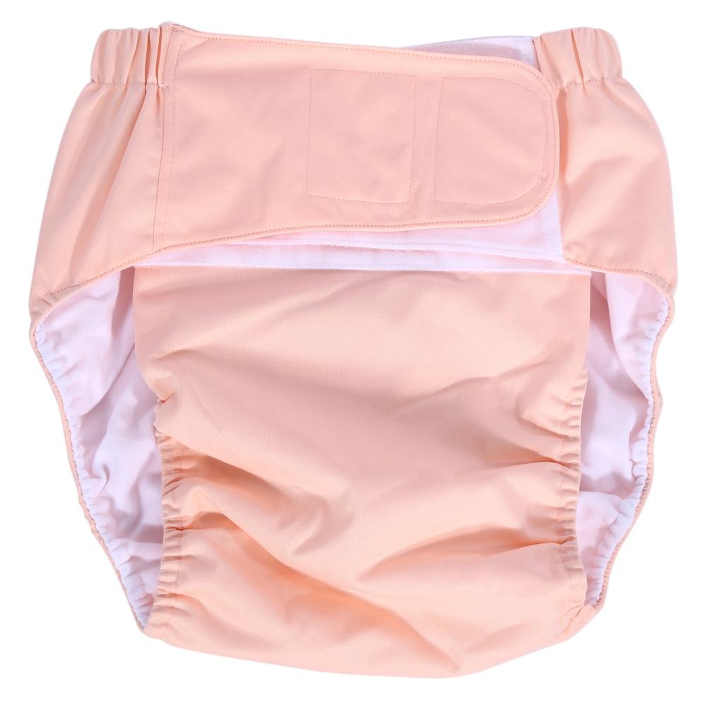 New Washable Incontinent Care Adult Pants Absorbent Cloth Diaper Nappy(White)