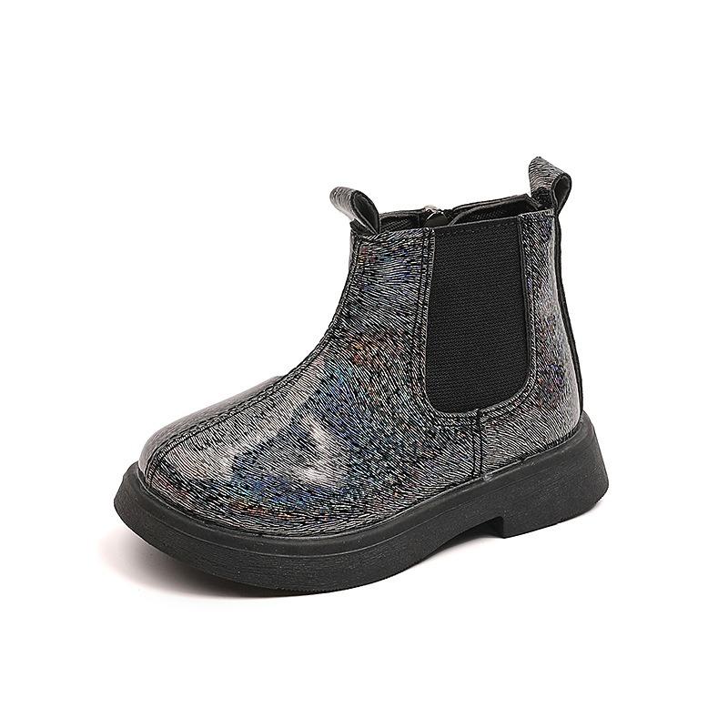 New Arrival Fall/Winter Kids' Fashion Boots – Boys' British Style Ankle Boots, Girls' Sequin Short Boots, Runway Trendy Style