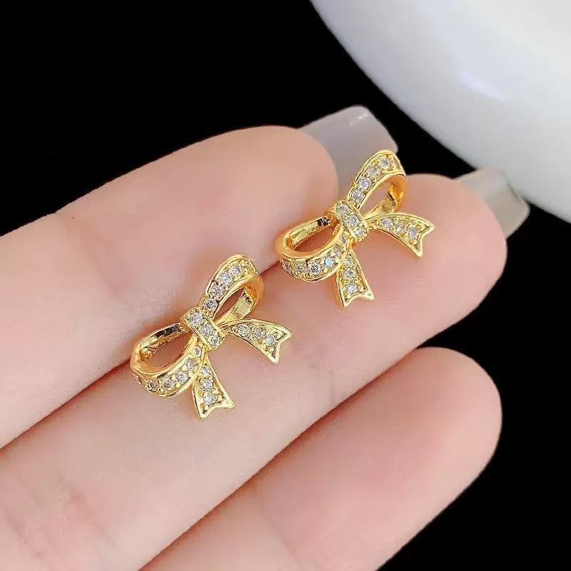 Butterfly Rhinestone Decor Detachable Bluetooth Headset Clip-on Earphone Exquisite Fashion Accessory for Ladies