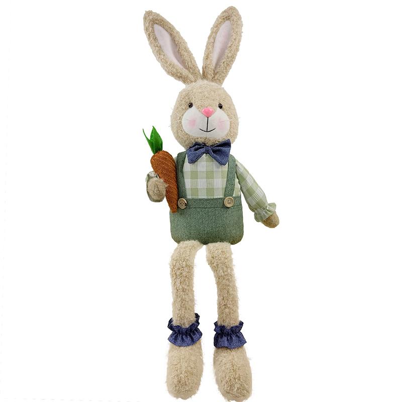 

Long-Legged Easter Rabbits, Pastoral Theme Plush Desk Decor for Parties and Family Gatherings