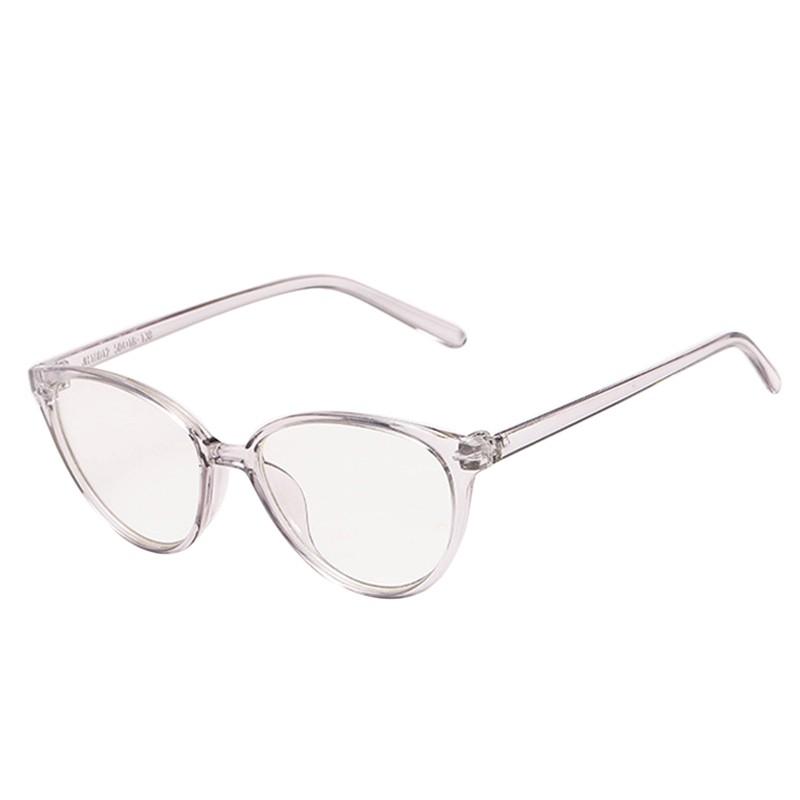 Buy Literary Retro Cat Eye Jelly Color Flat Mirror Glasses Eyewear at