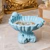 Jewelry And Watch Holder Storage Tray, Creative Seashell Shapes Plastic Trays, Dressing Table Organizer Earrings Ring Display Plates, Photo Props for