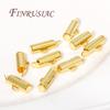 18K Gold Plated Crimp End Beads Slide End Clasp Buckles Tubes Slider End Caps Connectors For Jewelry Making DIY Accessories