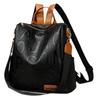 Embossed Letter Convertible Backpack For Women Color Block Casual Commuter Bag
