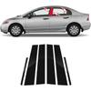 6pcs Black Car Window Center Pillar Stickers for Honda Civic(2006-2011) Car Window Moldings Trim Protect The Center Pillar Prevent Scratches Car