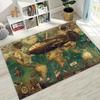 Retro Nautical Map Chart Treasure Map Compass Moto Rug for Bedroom Living Room Sofa Home Doormat Decor,Kids Non-slip Floor Mat