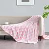 1Pcs Warm And Cozy Pink Plaid Blanket Super Soft Plaid Throw Blanket Suitable For Sofa Bed And Travel Portable Blanket