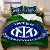 Inter Milan Stemma Strisce Set da tre pezzi (1 * copripiumino + 2 * federa, senza nucleo) Copripiumino e federa morbidi e confortevoli
