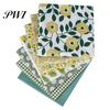 Patchwork Cloth 1 Set Beautiful Flower Printed Lightweight Elegant Eye-catching Fabric Sewing for Home Needlework