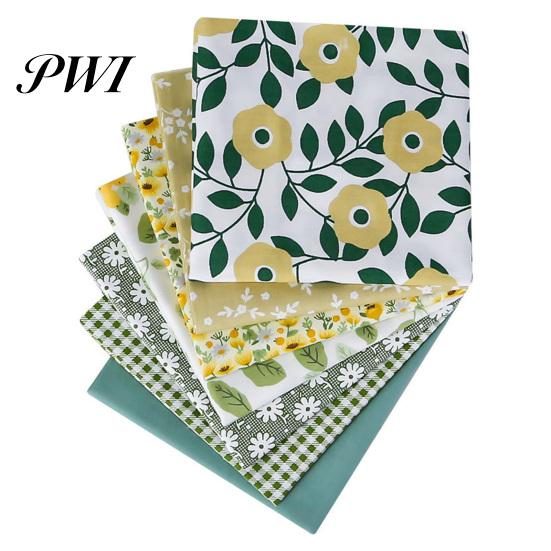 Patchwork Cloth 1 Set Beautiful Flower Printed Lightweight Elegant Eye-catching Fabric Sewing for Home Needlework