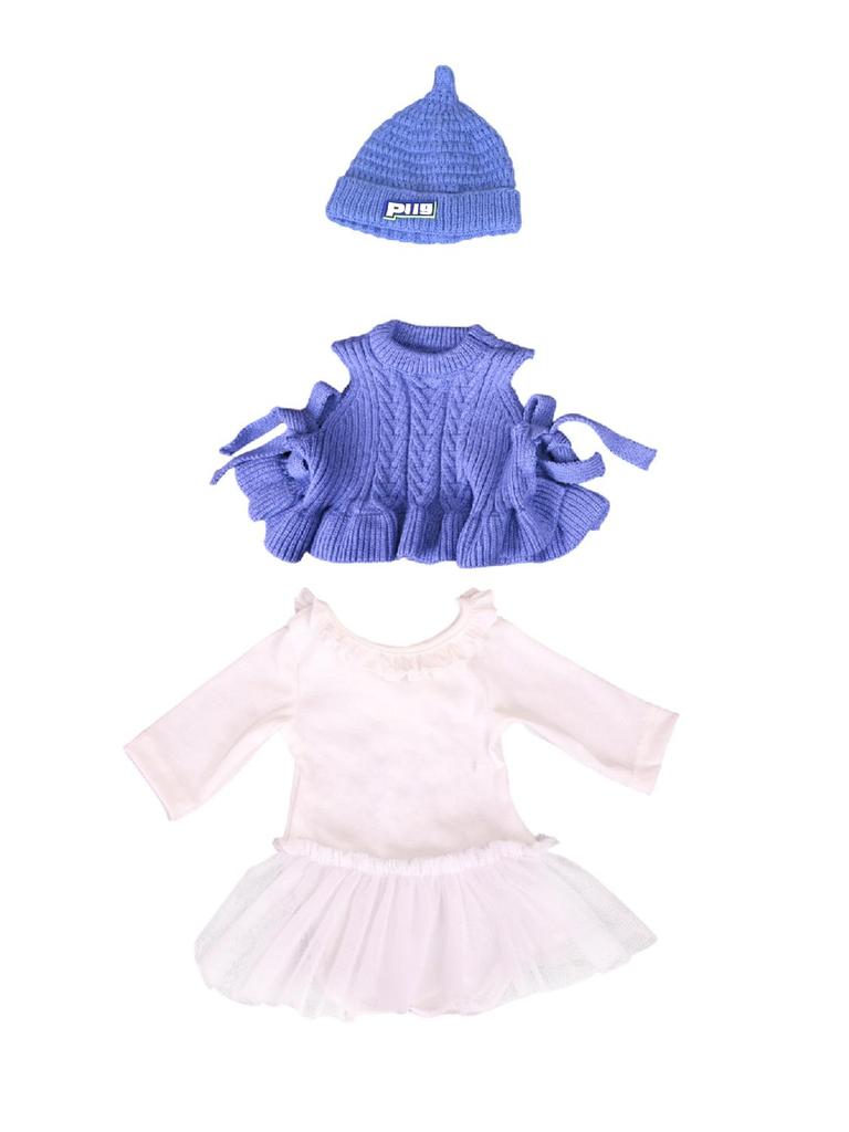 ZWOOS Ropa De Muñecas De Algodón Para New Born Baby Doll – Atuendo Lindo Para Muñecas De 35 A 43 Cm, Fácil De Vestir