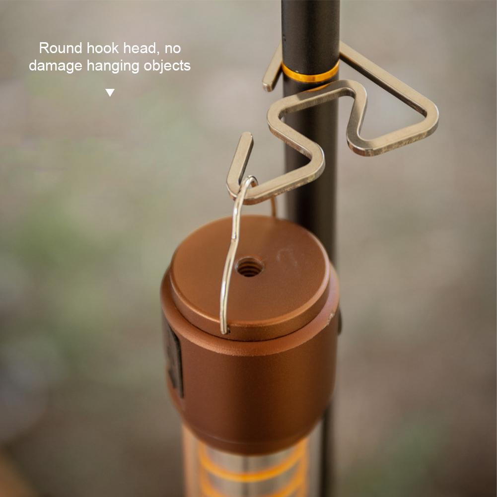 1PC Outdoor Camping Stainless Steel Hooks Multi-Function Non-Slip Ultra-Light Triangular Hooks Camping Accessory