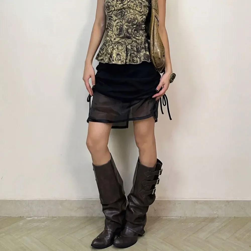 New Women Boots Autumn Winter Knee High Boots Fashion Maillard Trouser Leg Boots Black Shoes High Quality