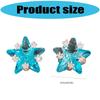 X6HE Geometric Star Studs Earrings Cubic Zirconia Gemstones In Assorted Color Comfortable All Day Wear