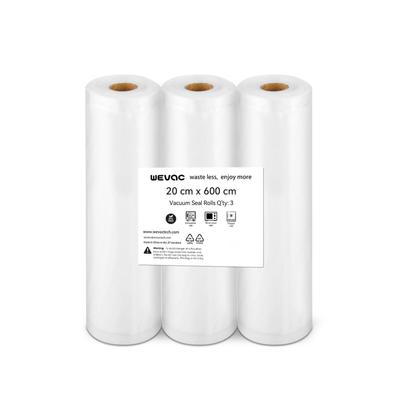 Wevac Vakuumverpackung Vakuumverpackung Ca. 20 cm x 3 Vakuum-Ersatz Vakuum Frei Einfach für Hundefutter Sicher Niedertemperatur-Vakuumverpackung