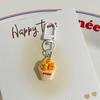 Keychain Pendant 1:1 Realistic Breakfast Food Shape Bag Charm Portable Resin Keyring with Metal Buckle