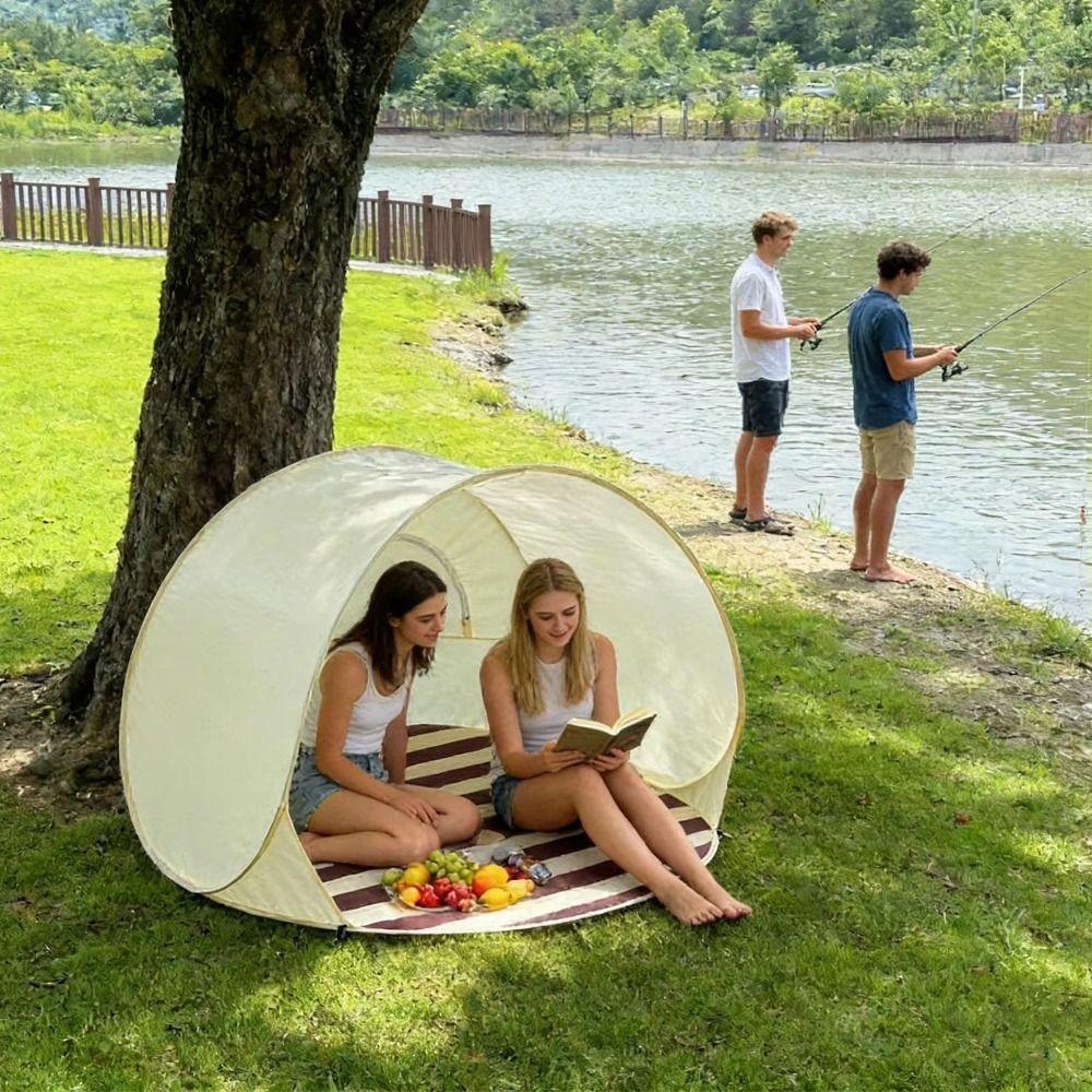 Szybko rozkładany namiot plażowy Pop-Up dla 3-4 osób Łatwy do rozłożenia Namiot kempingowy Otwierany jednym kliknięciem Osłona przeciwsłoneczna do użytku na plaży