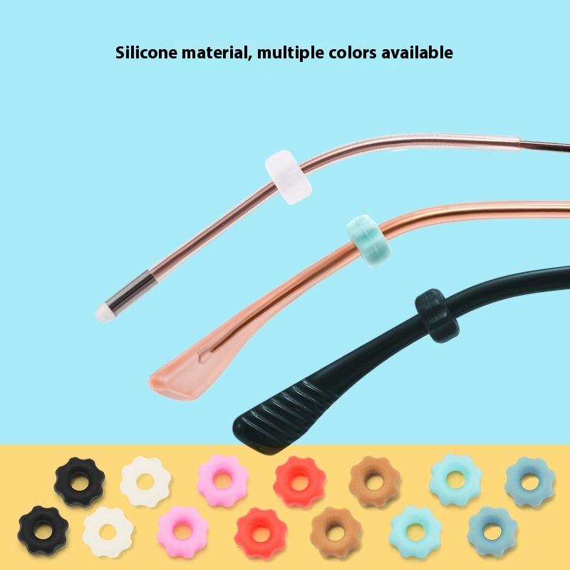 5Pairs Silicone Flower Anti Slip Ear Hook Eyeglass Eyewear Accessories Eye Glasses Grip Fixed Rings Spectacle Temple Tip Holder